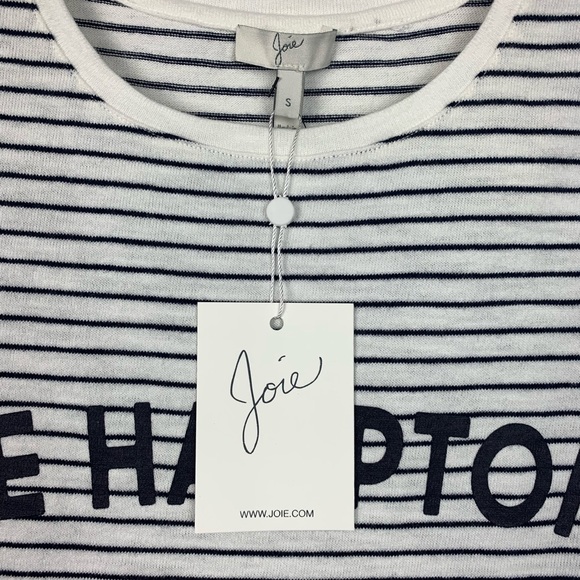 Joie The Hamptons Striped Crew Neck Tee S D10 - Picture 4 of 5